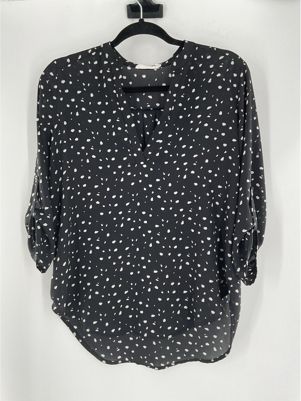 Lush Women’s Size Small Relaxed Fitting Black And White Blouse 129